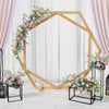Dual-Hexagon Wooden Wedding Arch Backdrop Stand Archway Boho Party Arbor