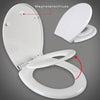 2-in-1 Family Toilet Seat Kid Adult Soft Close Seat Quick Release Hinges White