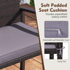 Metal Frame Outdoor Chair with Backrest & Armrests-Gray