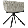 SWIVEL DINING CHAIRS SET OF 2/4/6 VELVET PADDED SEAT METAL LEG KITCHEN CHAIRS