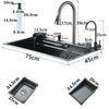 LED Stainless Steel Kitchen Sink Set Large Bowl Inset with Mixer Taps Waste Kit