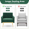 Modern Velvet Accent Chair Upholstered Armchair Sofa Chair-Green