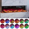 Electric Fireplace 12 Media Flame Insert LED Panoramic Living Room Heater