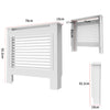 92cm Tall White Radiator Cover Wall Cabinet Radiator Enclosure Grill Shelf Decor