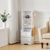 Extra Tall Bedside Cabinet Nightstand Side Table Shelf Bookshelf Storage Drawer