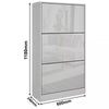3 Drawer Shoe Cabinet Storage Cupboard Unit Shoe Rack Wooden Stand Organiser