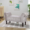 Velvet Bed End Window Seat Ottoman Bench Pouffe Stool Chair Living Bedroom Grey