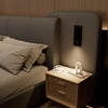 Double Bed Frame with Grey Upholstered Headboard 4ft6 Bed Frame with LED Light