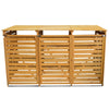 Wheelie Bin Storage Triple Wooden Store Outdoor Garden Cupboard Dustbin Shed