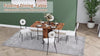 Mobile Drop Leaf Dining Table on Wheels with Storage Shelf Rustic Brown
