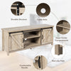 Wooden TV Cabinet Entertainment Center Sliding Door TV Stand for 60” TV Grey