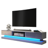 Modern I 180cm I TV Unit I Cabinet I TV Stand I Grey High Gloss Doors I Free LED