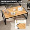 Metal Conversation Sofa Set Sectional Outdoor Seating-Black