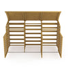 2.345m x 1.31m Large Wooden Outdoor Garden Triple Wheelie Bin Storage for 3 Bins