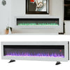 LED Fireplace Media Wall Fire Wall Mounted Standing Electric Heater 50inch