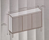LED Sideboard 3 Door Buffet Storage Cabinet Cupboard Oak Finish Panelled Front