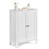 Bathroom Floor Storage Cabinet Free Standing Storage Organizer-White