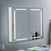 Bathroom LED Mirror Cabinet Double Door with Shaver Socket Bluetooth Demister
