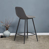 2X Bar Stools Fabric/Faux Leather Pub Chairs Breakfast Kitchen Metal Leg Modern