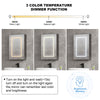 Bathroom Mirror Cabinet Wall Mounted - Dimmable Mirror Cabinet with LED Lights