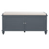 Shoe Cabinet Rack Storage 2 Door Padded Seat Cupboard Footwear Stand Wooden Unit