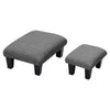 Upholstered Ottoman Fabric Stool Linen Footstool Foot Rest Chair Bench Pouffe