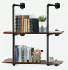 Shelf Industrial Steel pipe Wall Floating Storage Shelving Unit 2 - 4.5 Tiers