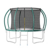 12FT Trampoline with Safety Net, Enclosure, Ladder Pumpkin Base Outdoor Jump Bed