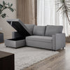 3 Seater Corner Sofa Bed Hidden Storage Convertible Pull Out -L Shaped Sofa Bed