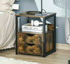 Small Industrial Side Table Bedside Cabinet Rustic End Storage Unit Vintage