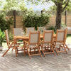 Folding Garden Chairs 8 pcs Solid Wood Acacia and N2G8