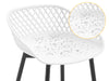 Woltu 2pcs White Bar Stools Breakfast Kitchen Chair with Footrest and Backrest