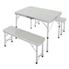 Compact Folding Picnic Table Bench Chair Set Aluminum Alloy 4 Seater Dining Unit