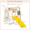 Indoor Activity Center Wooden Climber Playset with Climbing Rock-Colorful