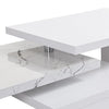 Design Rotating High Gloss Coffee Table With 3 Tops In Vida Marble Effect