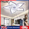 Ceiling Fan with Lighting LED Light Adjustable Wind Speed Remote Control UK