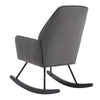 Rocking Chair Recliner Armchair Velvet Upholstered Single Sofa Solid w/Wood Legs