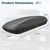 Hard Shell Car Mount Storage Case Rooftop Cargo Carrier-Black