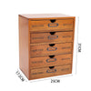 5 Drawers Wooden Storage Box Jewelry Sewing Organiser Case Chest Cabinet Home