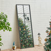 Window Style Wall Hanging Mirror Glass Panels Vintage Hallway Home 60x150cm Long
