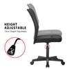 Office Desk Chair Computer Chair with Mesh Back Support Armless Home Study Black