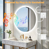 LUVODI 32" LED-Bathroom Mirror with Lights Bluetooth Speaker, Anti-Fog, Dimmable