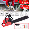 52CC Gas Chainsaw Gasoline Powered Chain Saw 2 Cycle Engine Cutting 20'' Bar