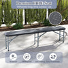 Wood-Like HDPE Thickened Long Seat w/ Handle & Lock-Grey