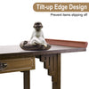 Industrial Console Table Rustic Wood Side Table Hallway Storage Shelf w/ Drawers