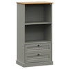 Bookcase VIGO Grey 60x35x114.5 Solid Wood Pine H0R3