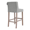 2x Linen Padded Breakfast Bar Stools Kitchen Pub Barstools Counter High Chair