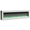 Bedroom 50inch Electric Fireplace LED Fire Flames Wall/Freestanding Heater White