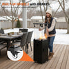 Outdoor Gas Patio Heater - 13kW Powerful Standing Propane Heater with Wheels