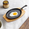 Cast Iron Griddle Frying Pan Grill Non-stick Skillet Cooking Fry Steak with Tray